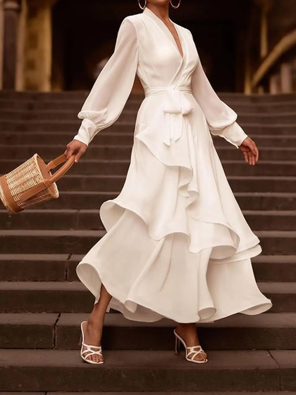 Michelle® | Long Sleeve Wrap Dress For Women