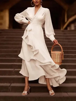 Michelle® | Long Sleeve Wrap Dress For Women