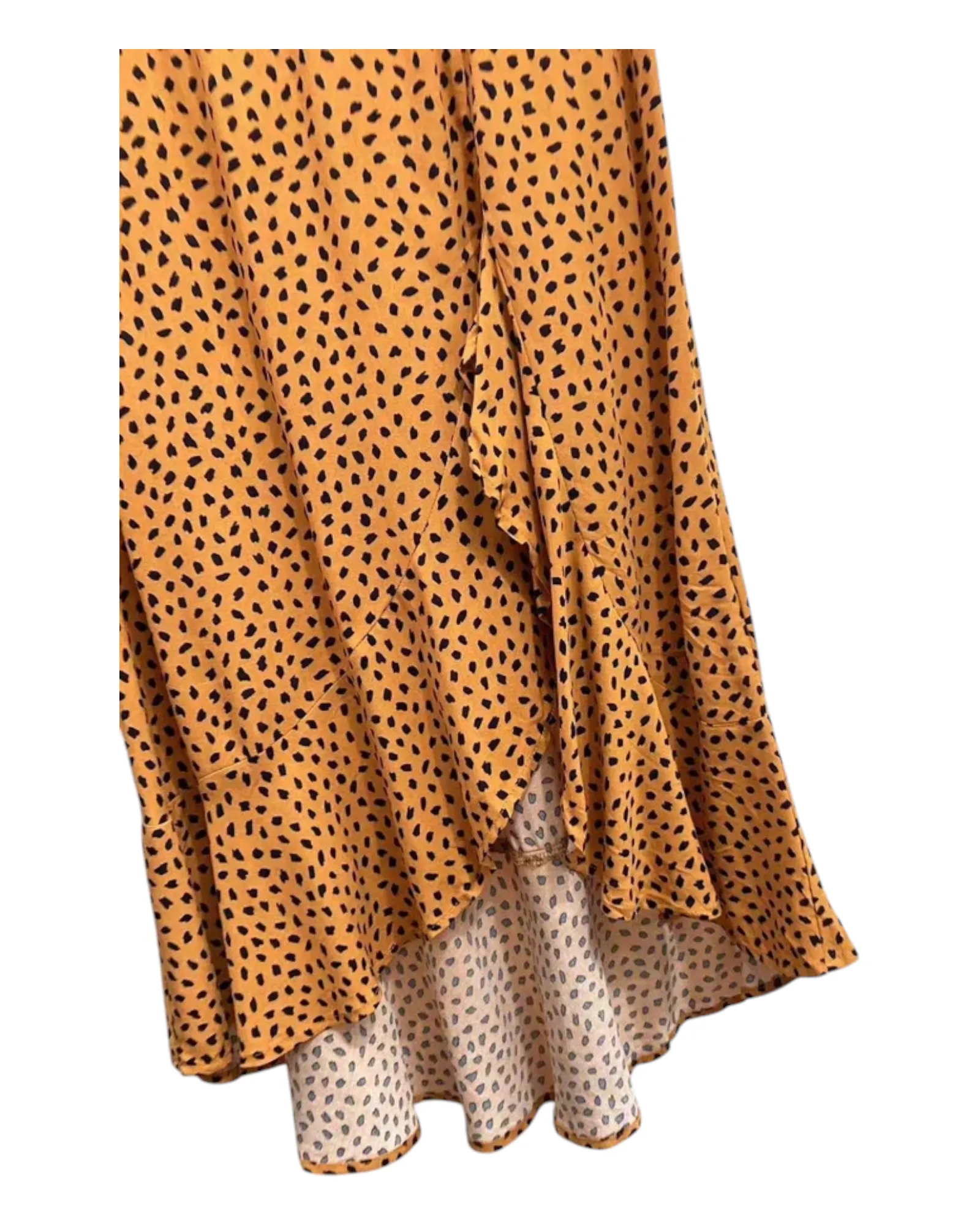 Midi Skirt with Black Dots