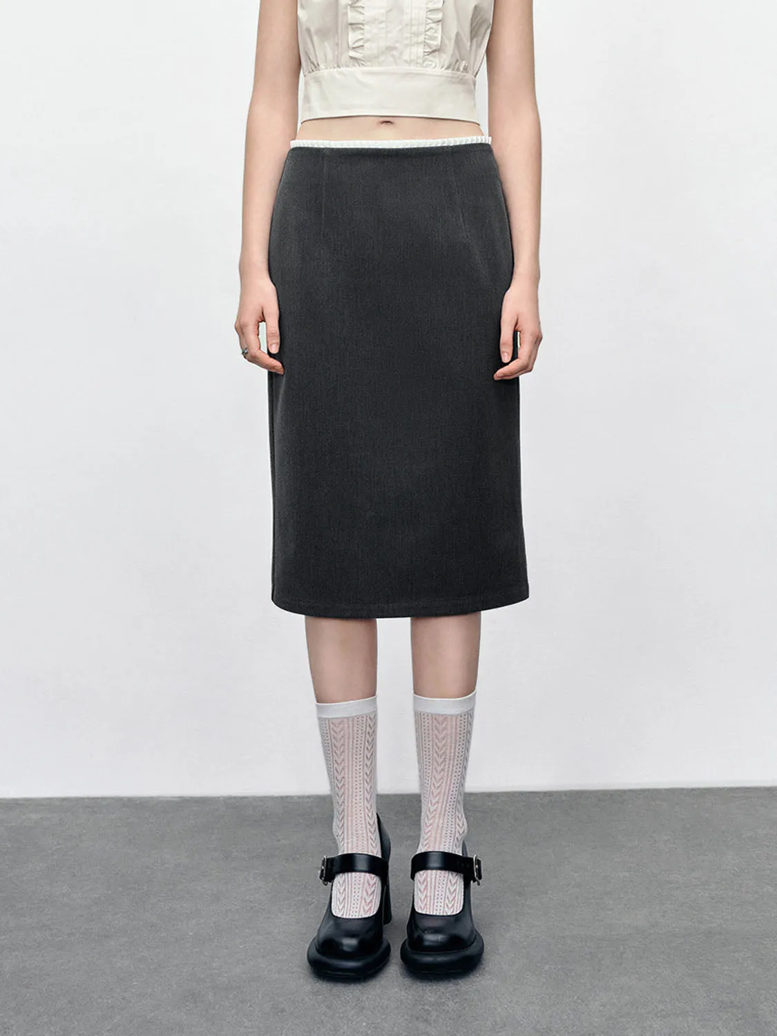 Midi Straight Skirts
