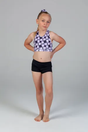 Mila Racer Crop - Purple Diamond