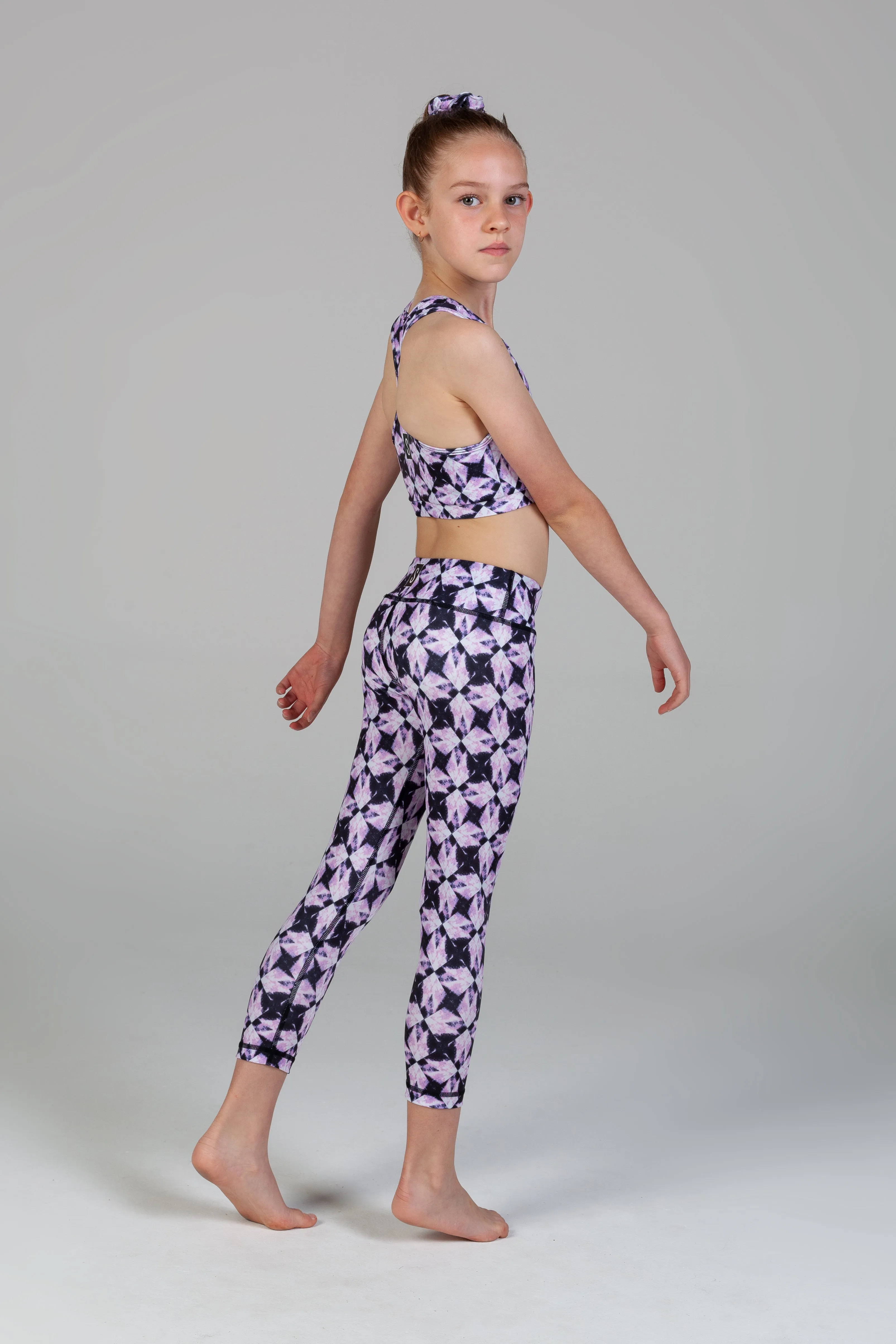 Mila Racer Crop - Purple Diamond
