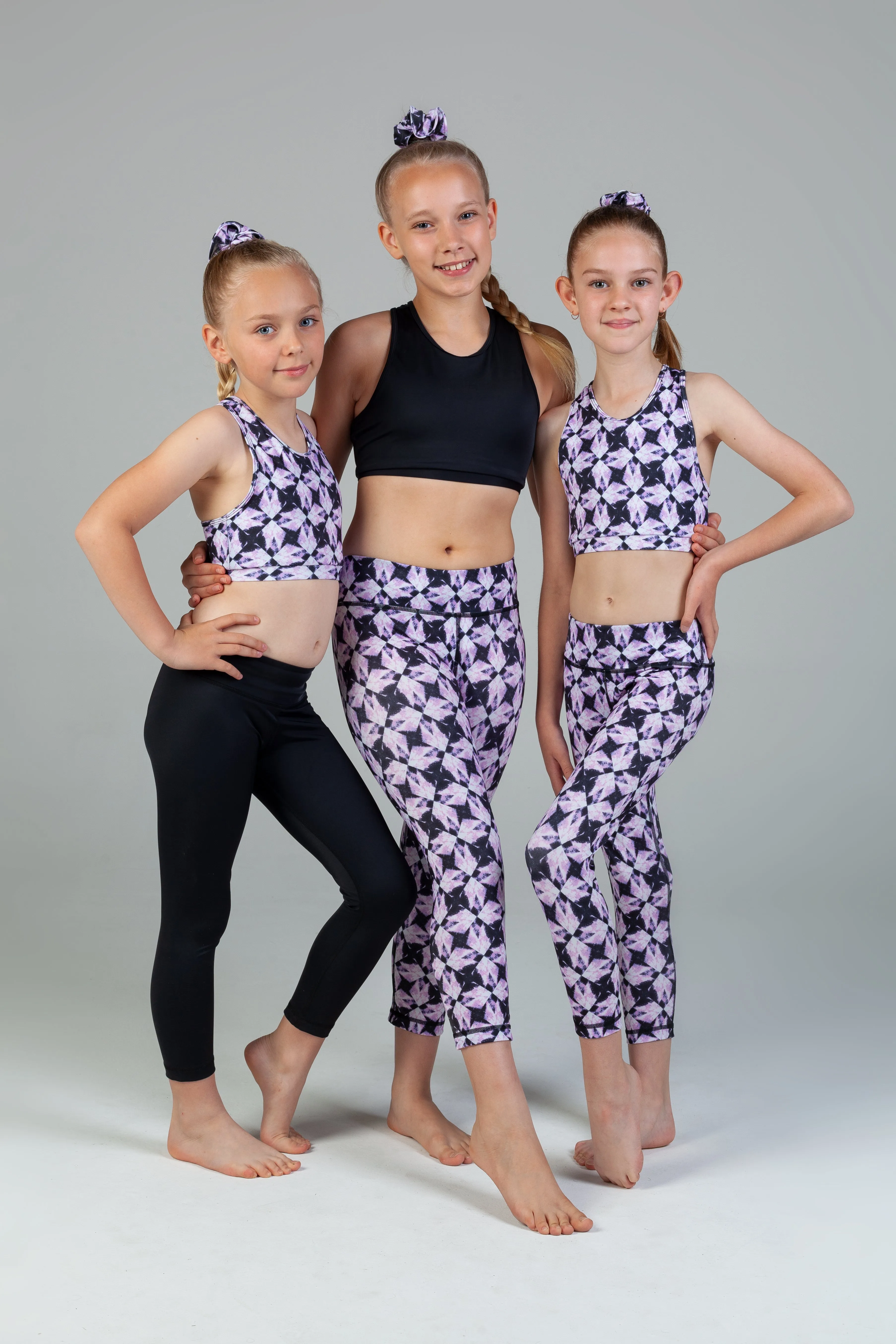 Mila Racer Crop - Purple Diamond