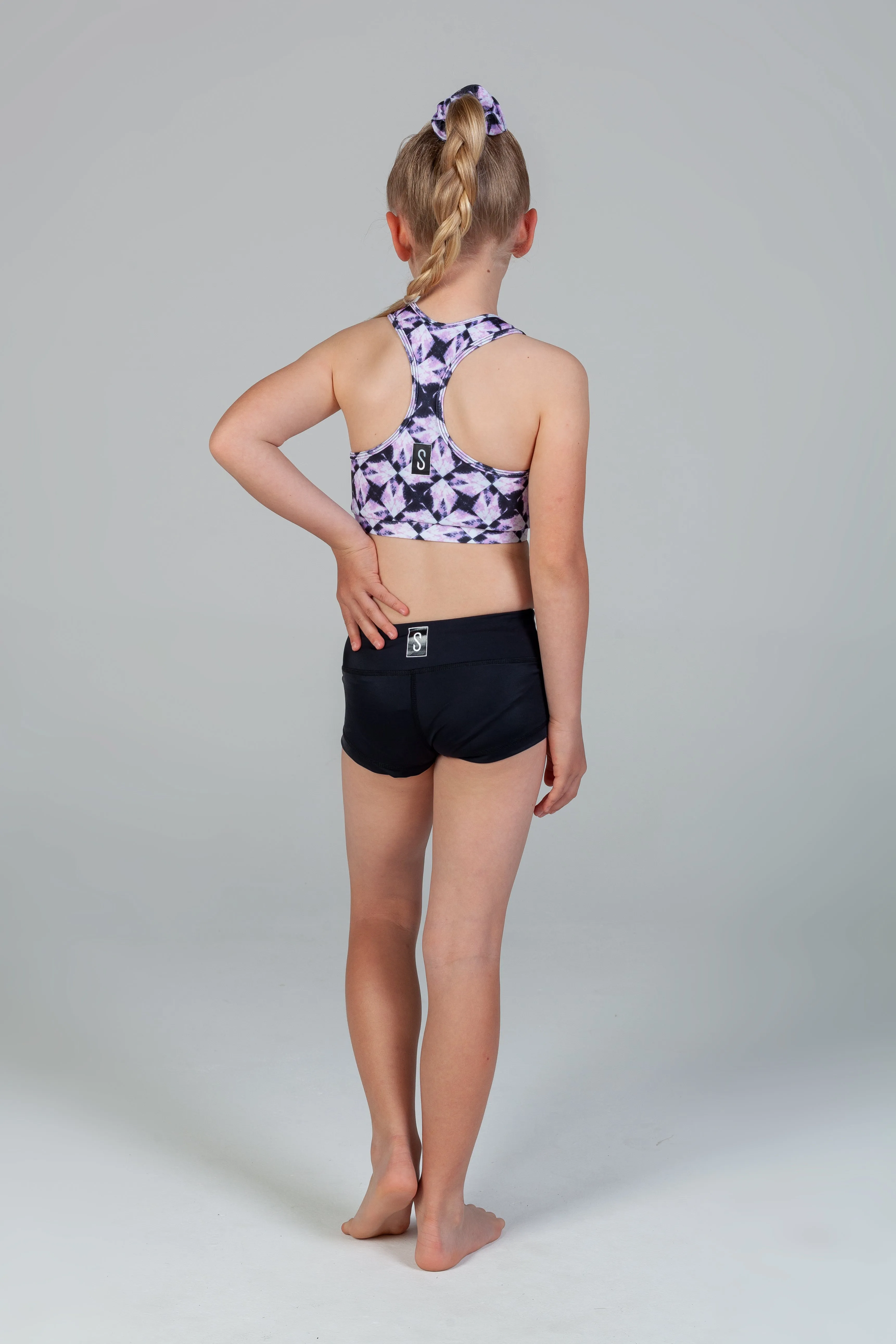 Mila Racer Crop - Purple Diamond