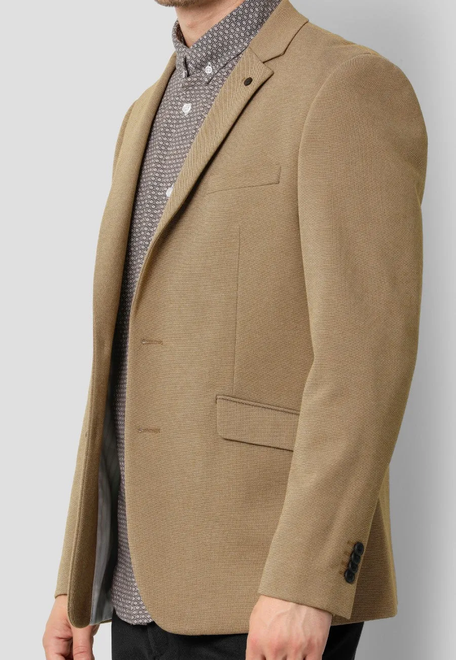 Milano jersey stretch blazer - Mørk Kamel