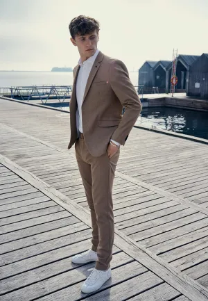 Milano jersey stretch blazer - Mørk Kamel