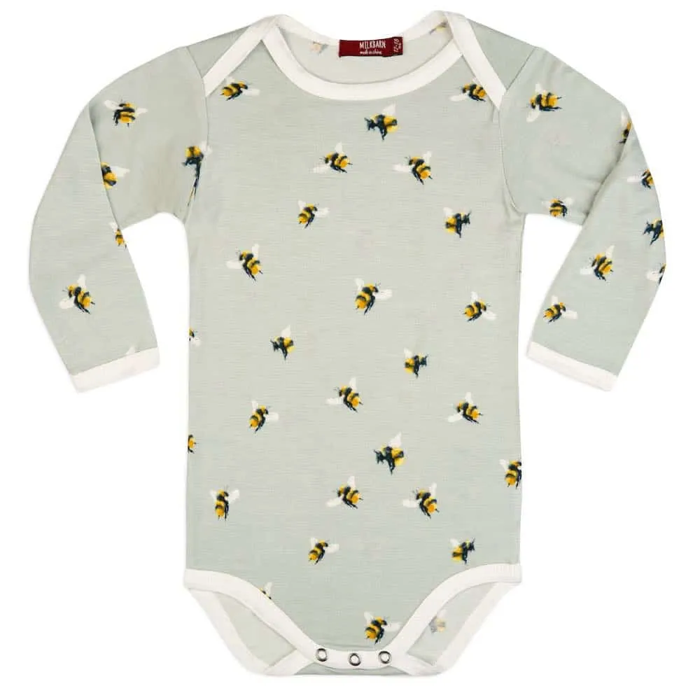 Milkbarn - Long Sleeve Bamboo Onesie - Bumblebee