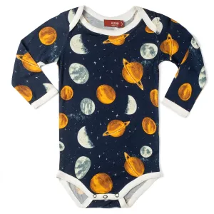 Milkbarn - Long Sleeve Bamboo Onesie - Planets