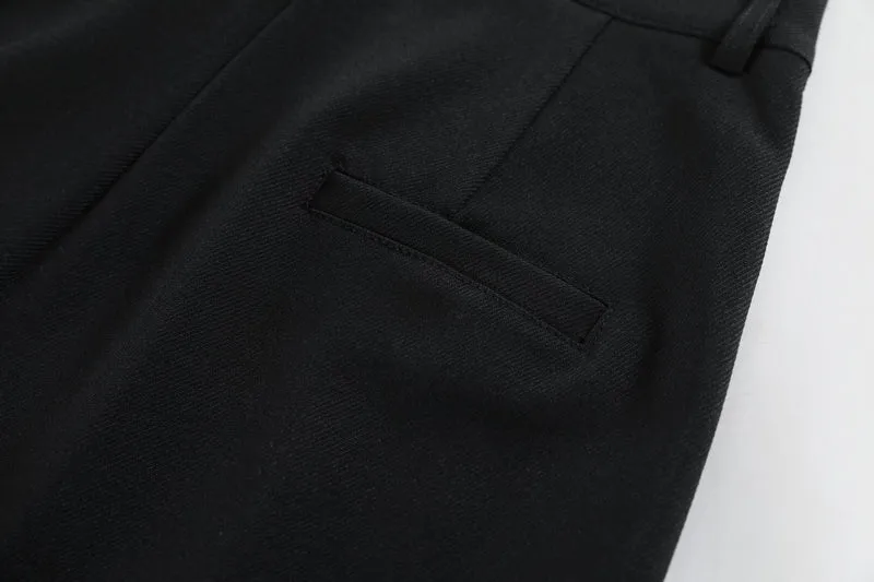 Minimalist Style High Rise Drawstring Waisted Pleated Trousers