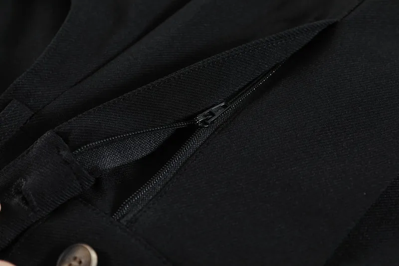 Minimalist Style High Rise Drawstring Waisted Pleated Trousers