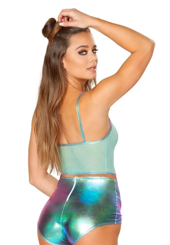 Mint Coated Mesh Tank