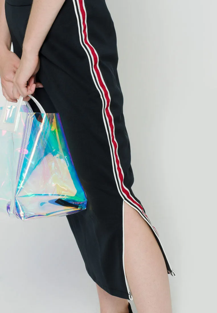 Mix Polyester Midi Skirt