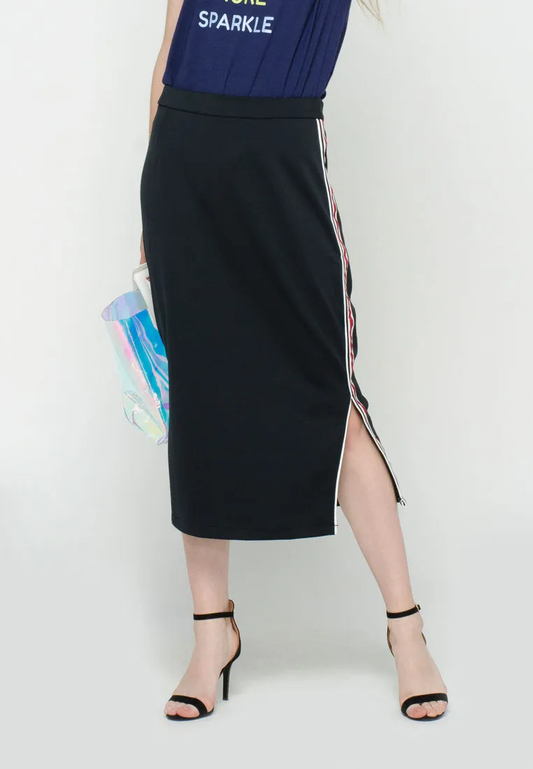 Mix Polyester Midi Skirt