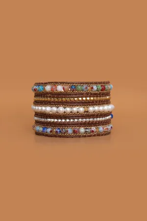 Mixed Stone Caramel Five Layer Wrap