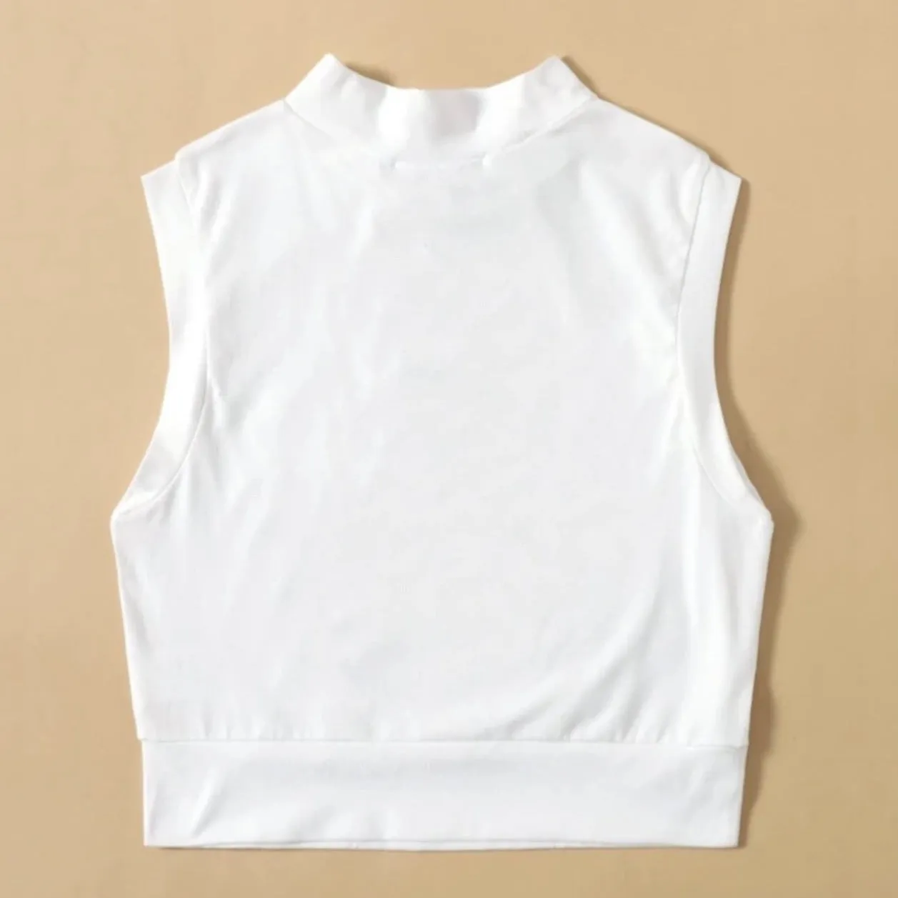 Mock Neck Crop Top
