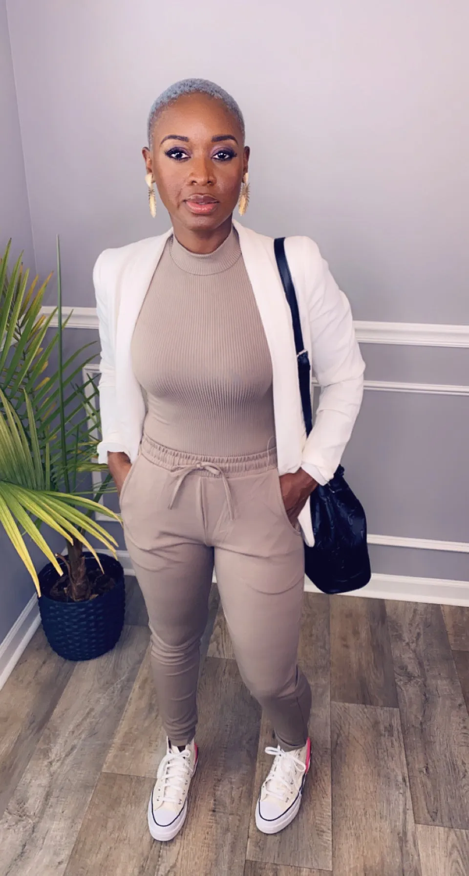 Mock Neck Ribbed Bodysuit