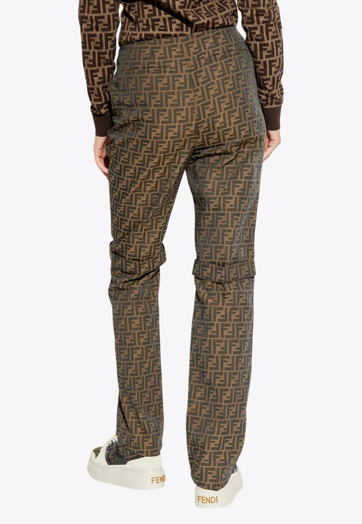 Monogram Print Casual Pants
