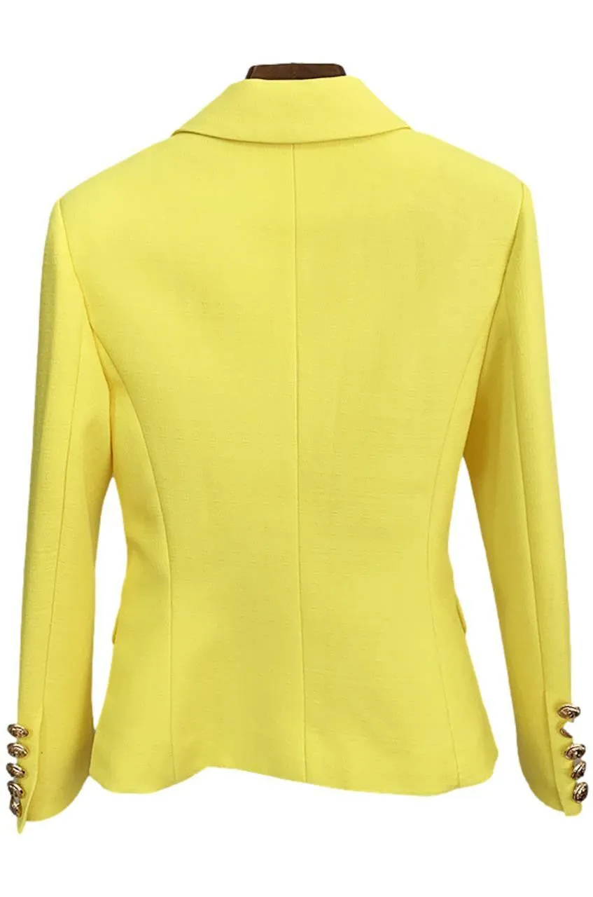 Nadia Yellow Double Breasted Blazer