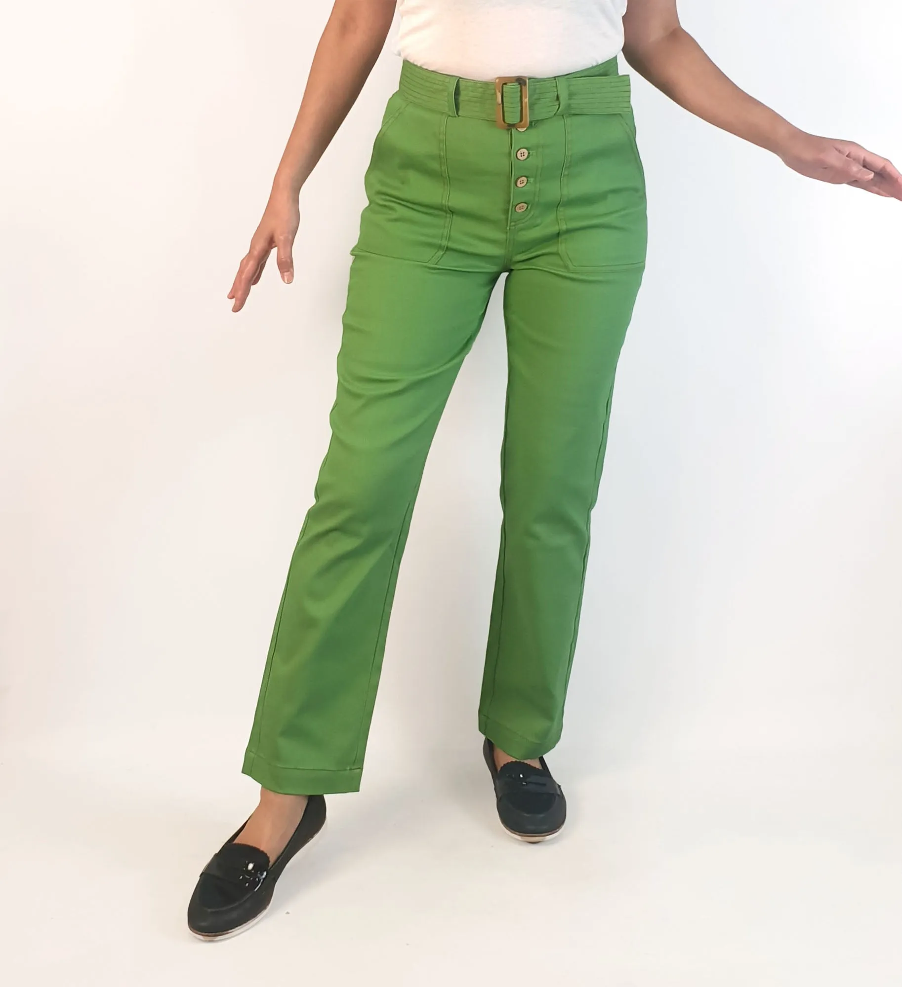Nancybird green pants size 10