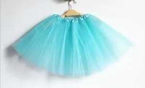 New Adults Tulle Tutu Skirt Dressup Party Costume Ballet Womens Girls Dance Wear, Aqua, Kids