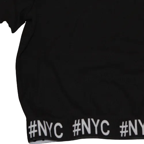 NYC Black Ribbed Top