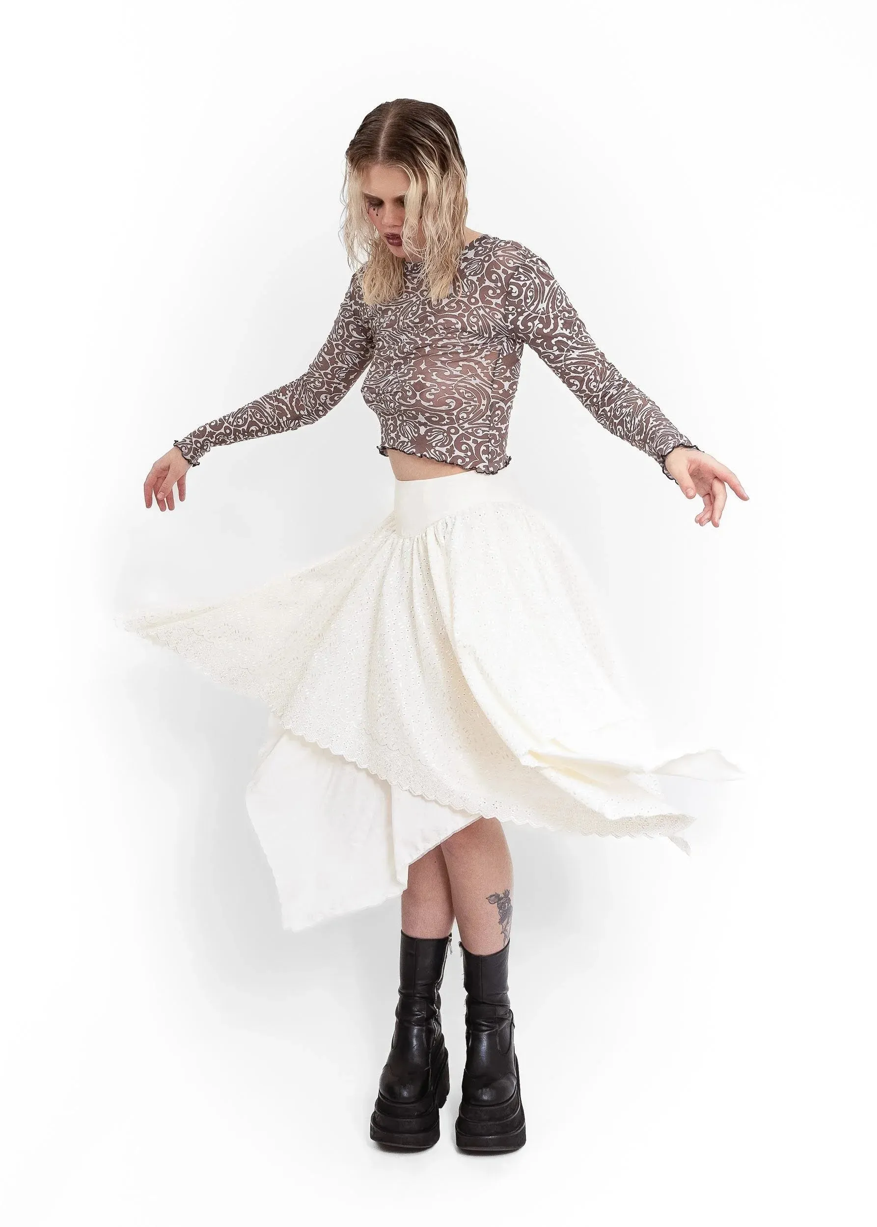 Odessa Midi Skirt- cream