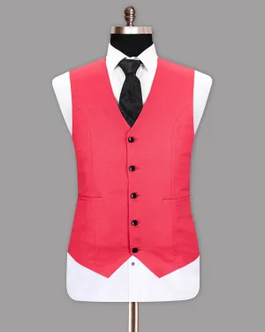 Peach Luxurious Linen Sports Waistcoat