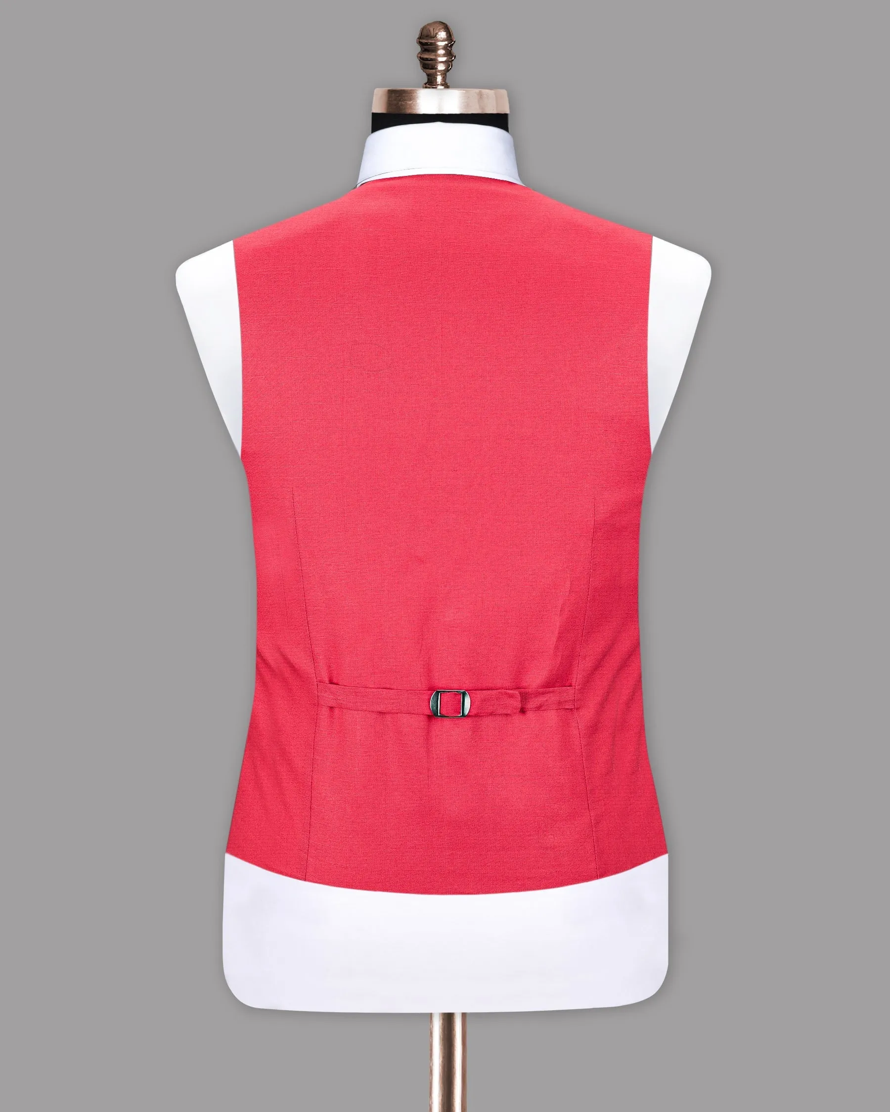 Peach Luxurious Linen Sports Waistcoat
