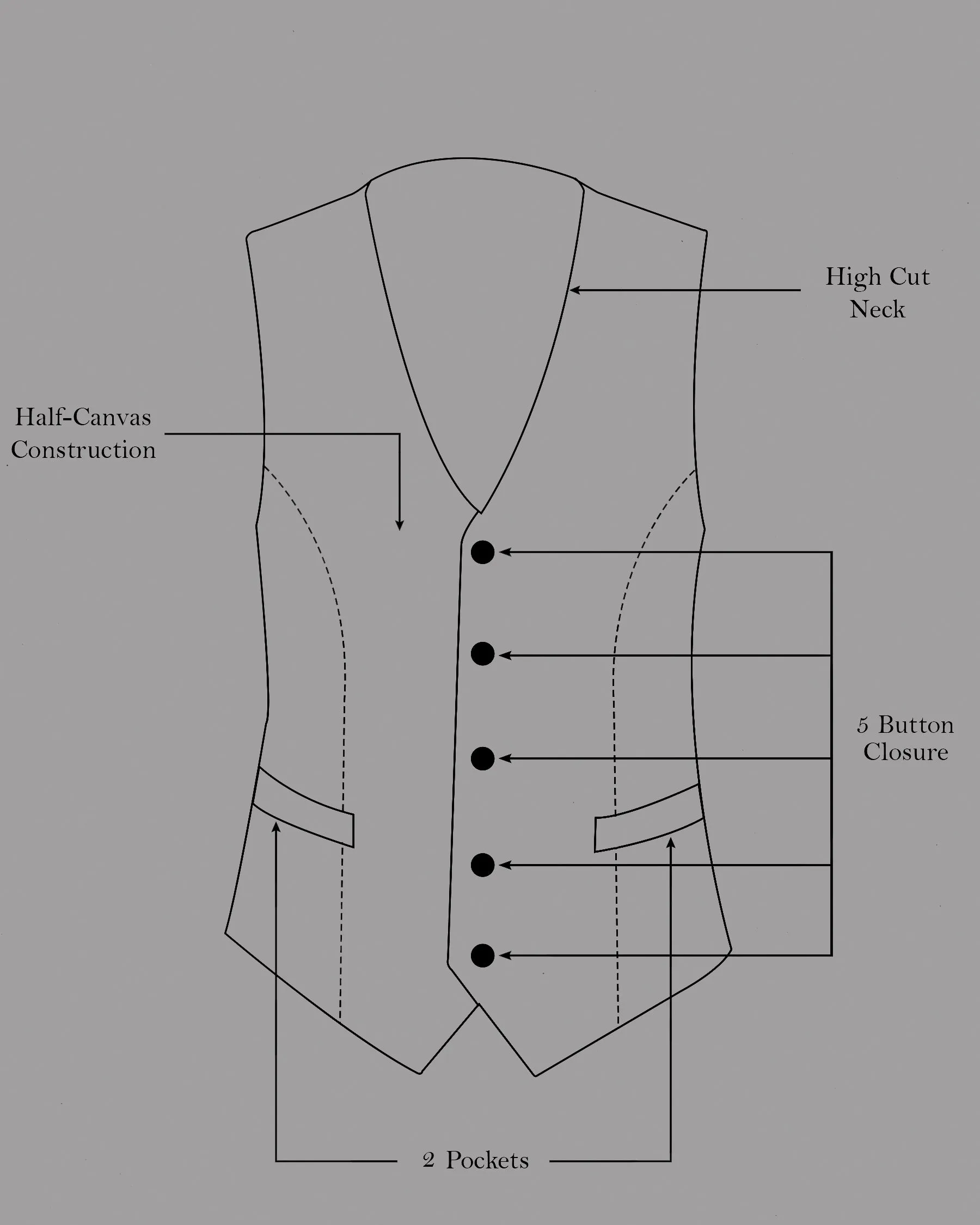 Peach Luxurious Linen Sports Waistcoat