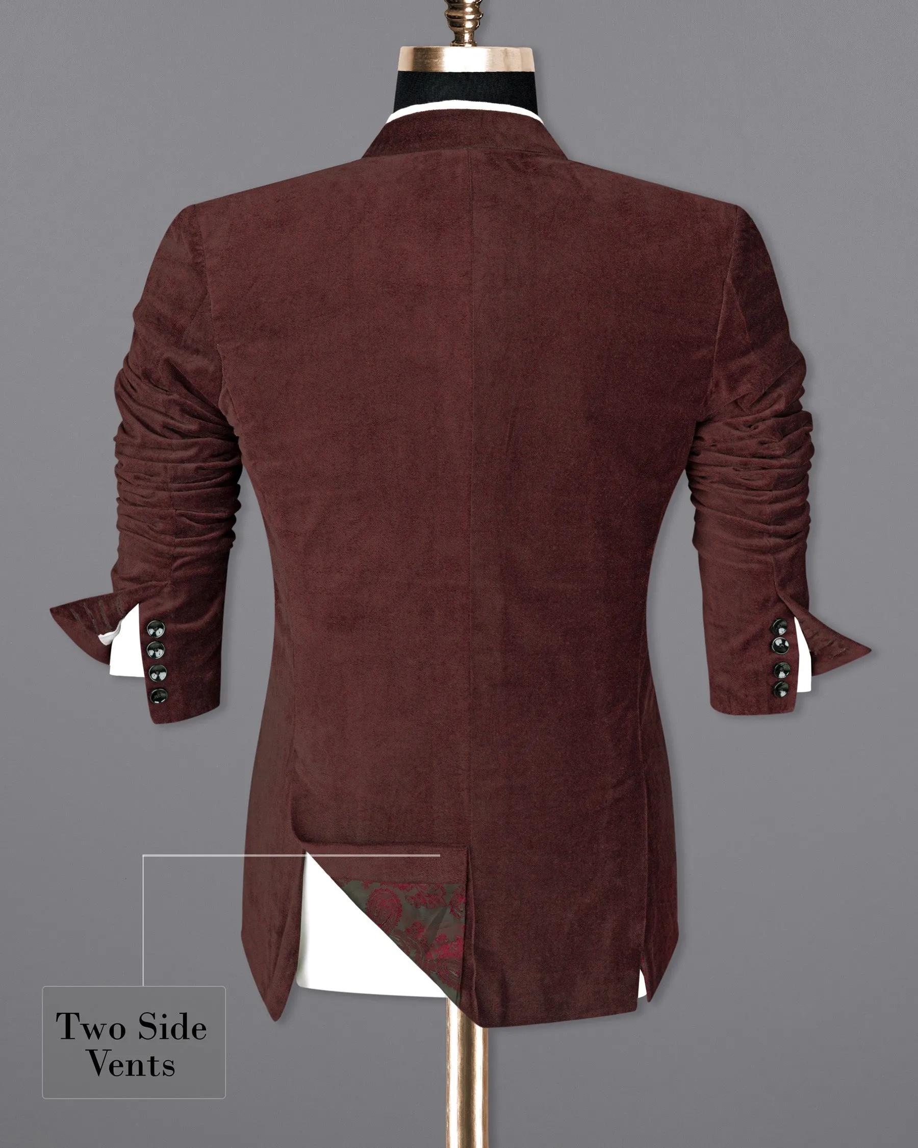 Persian Plum velvet Designer Sports Blazer
