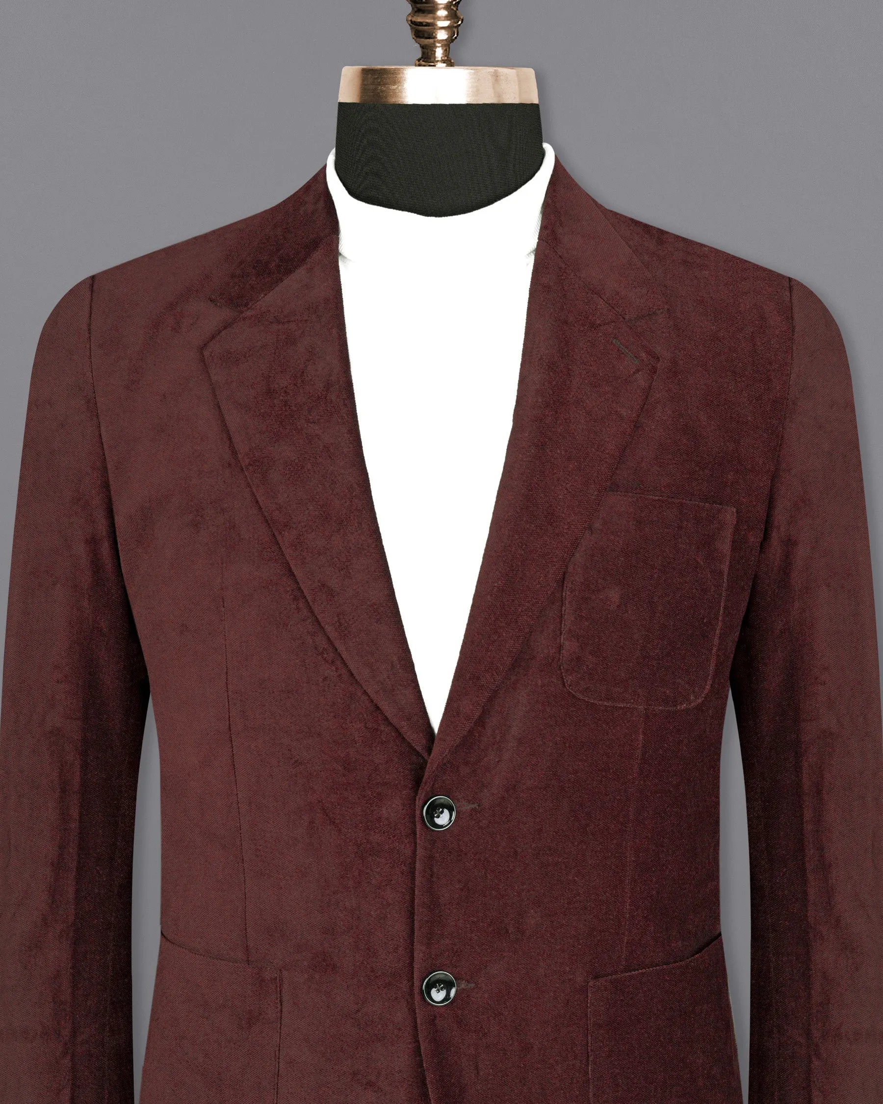 Persian Plum velvet Designer Sports Blazer