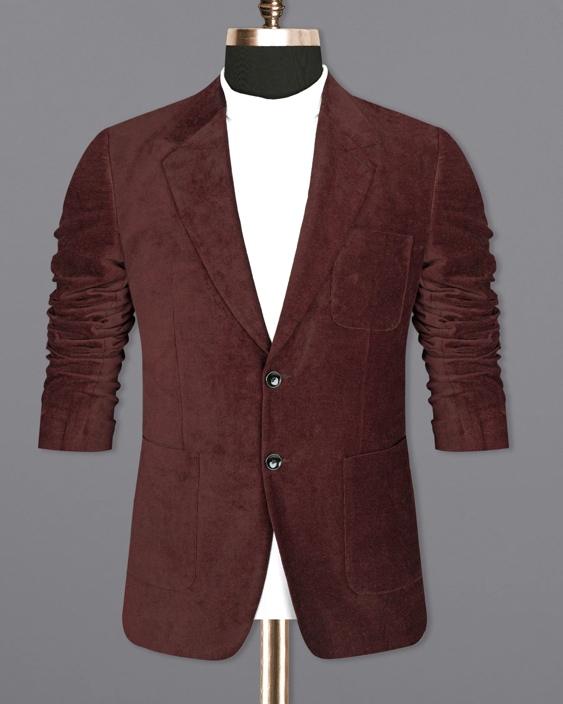 Persian Plum velvet Designer Sports Blazer