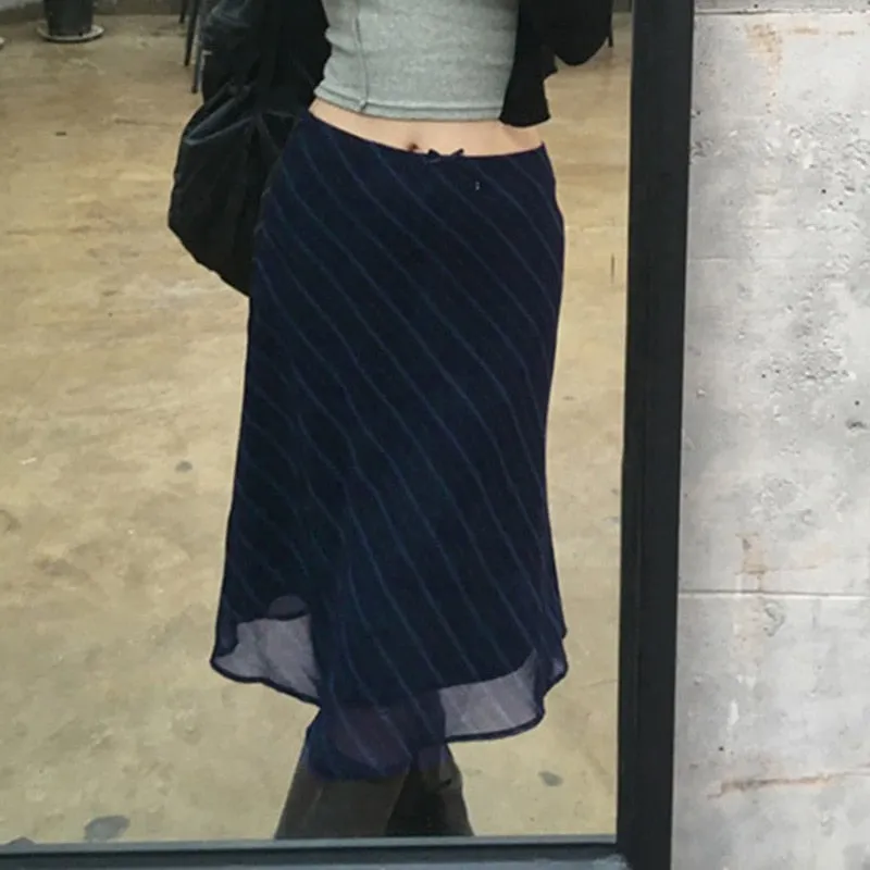 Pia Plaid Midi Skirt