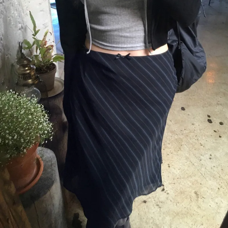 Pia Plaid Midi Skirt
