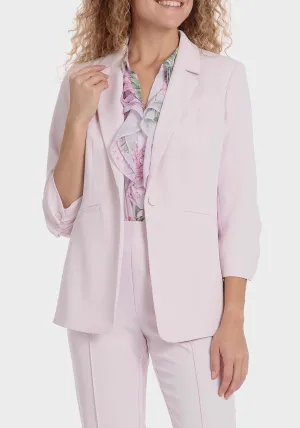 Pink blazer with gathered cuffs - Pink