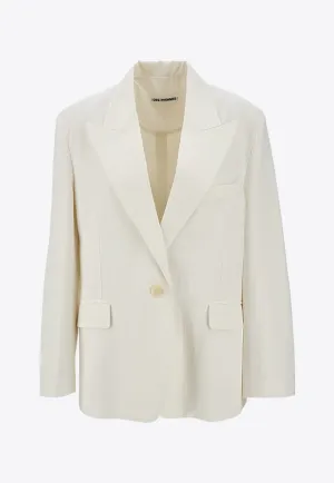 Pinstriped Motif Blazer