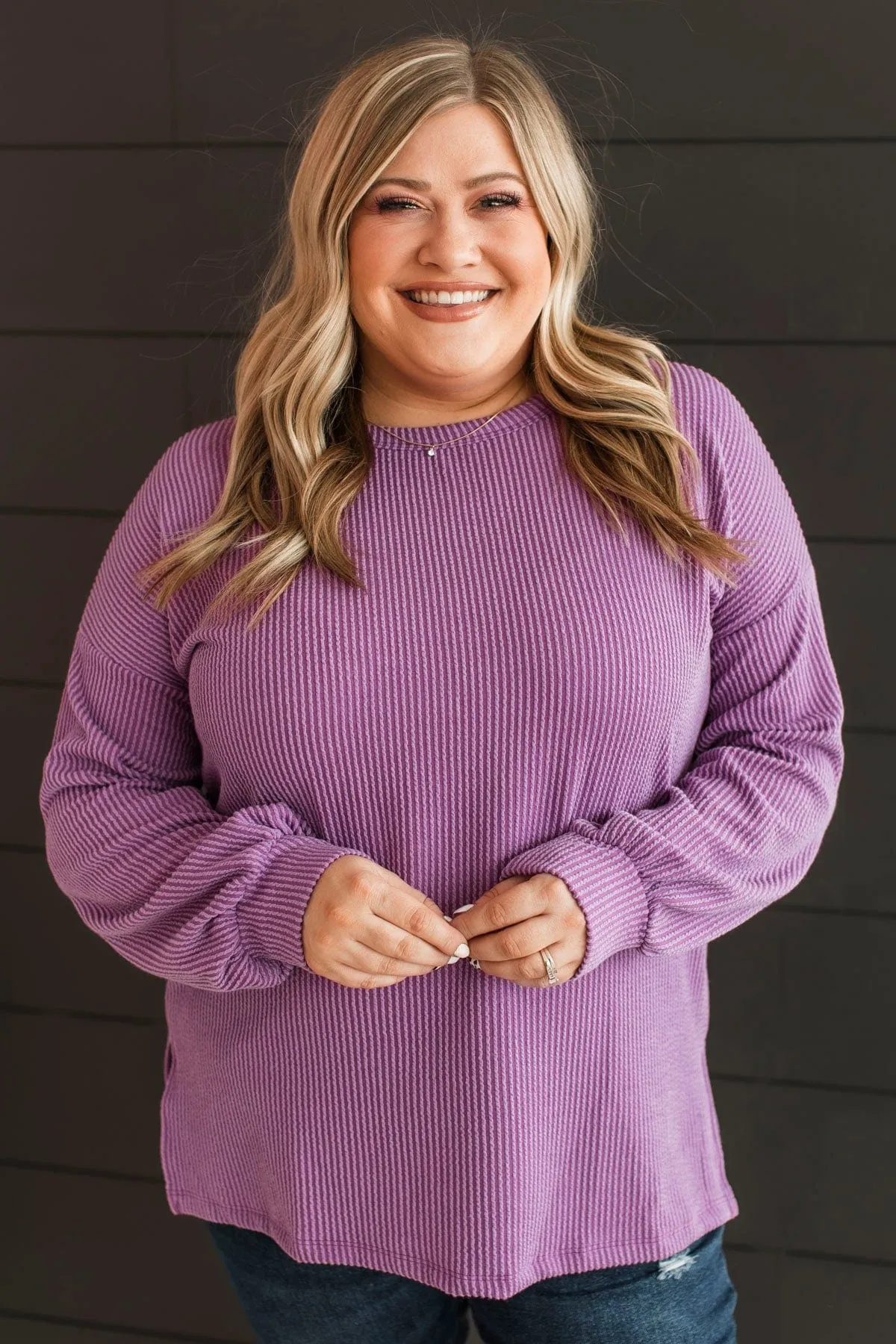 Pleased To Meet You Knit Top- Lavender