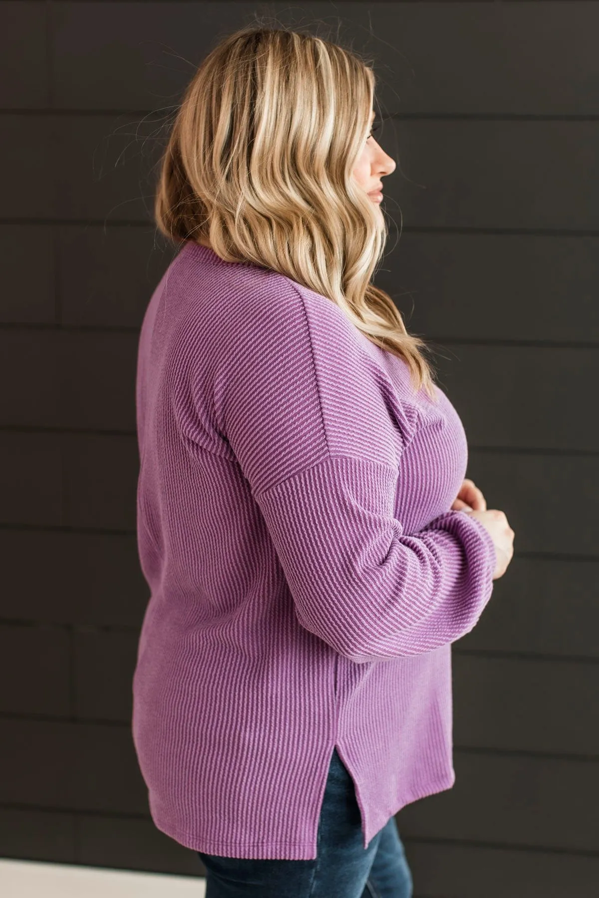 Pleased To Meet You Knit Top- Lavender