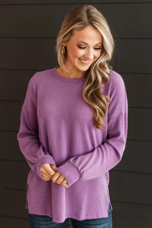 Pleased To Meet You Knit Top- Lavender