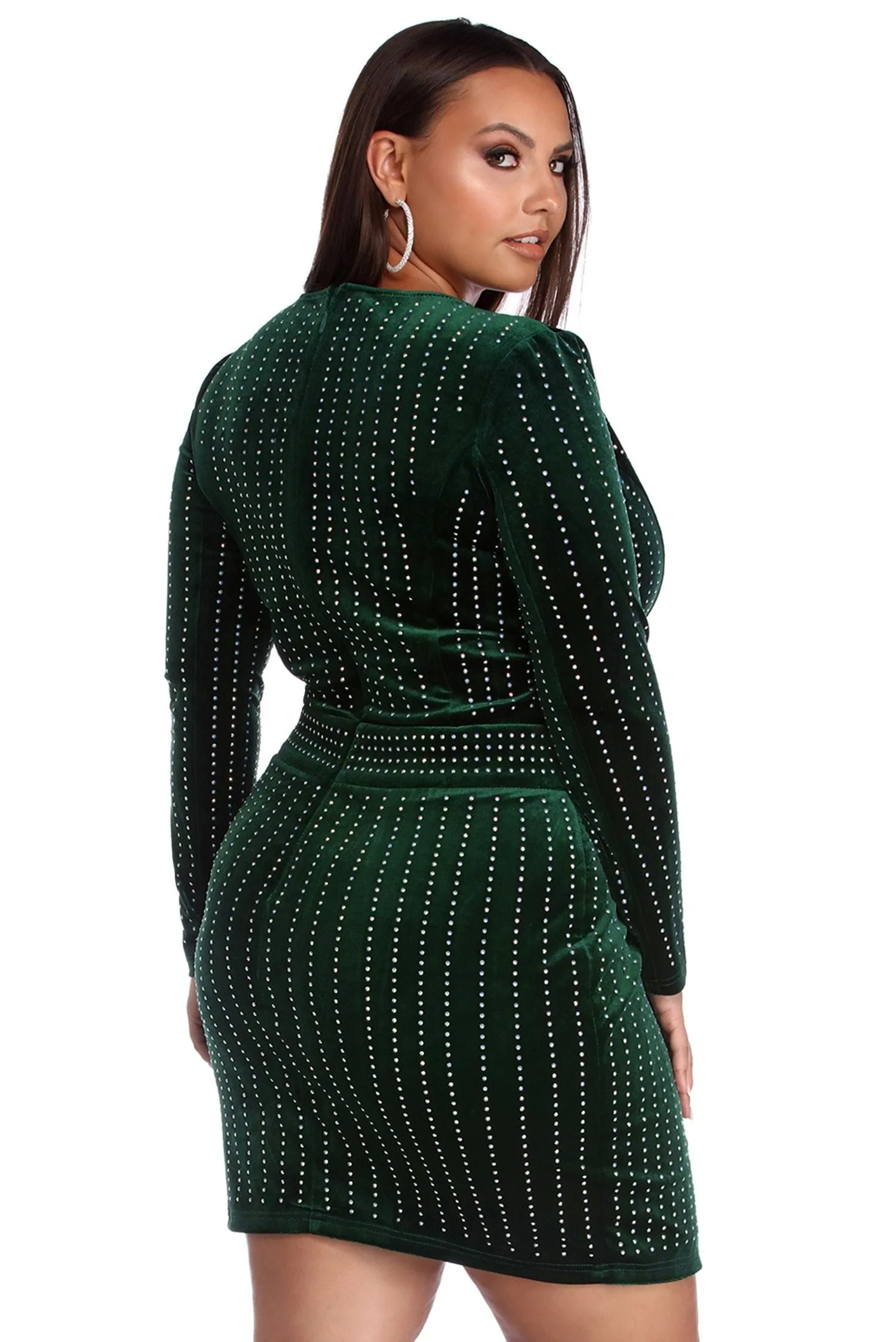 Plus Cassie Stylish Velvet Wrap Dress