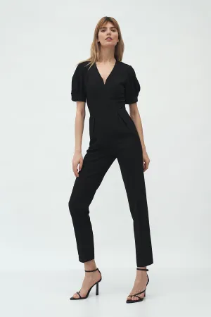 Puffed Sleeve Tailored Jumpsuit