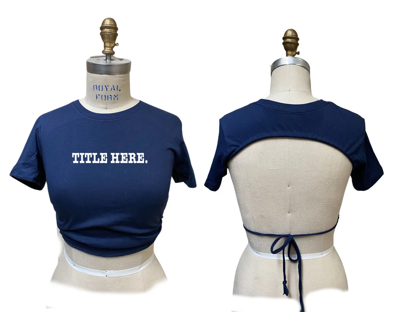 "Sloane" Custom Tie Back Crop Tee