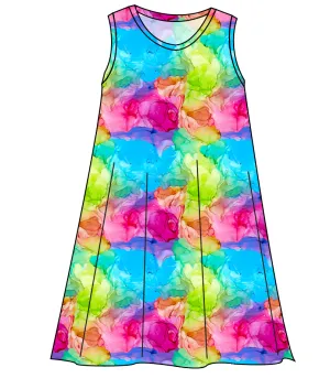 Rainbow Splash Ladies' Swing Dress
