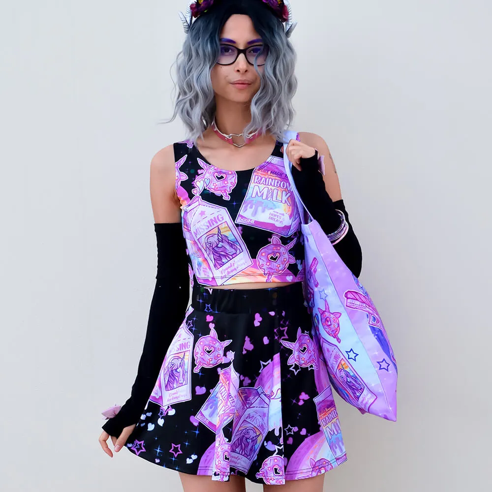 Rainbow Unicorn Milk Crop - Black