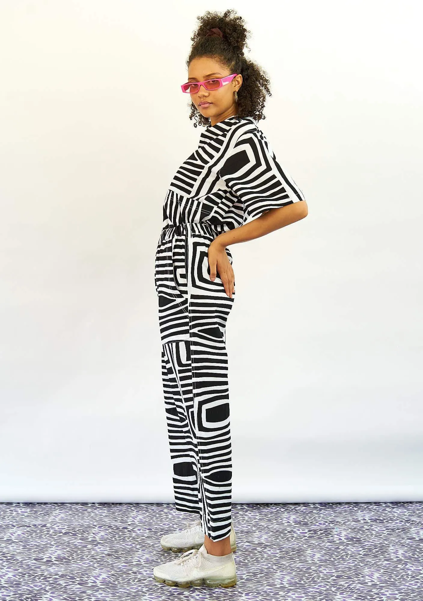 Relaxed Straight Leg Pants - Monochrome