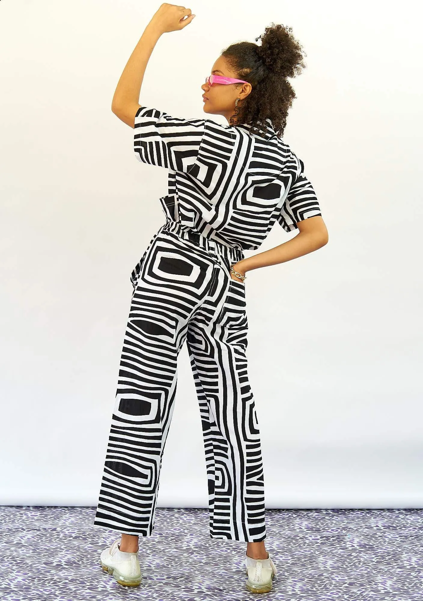 Relaxed Straight Leg Pants - Monochrome