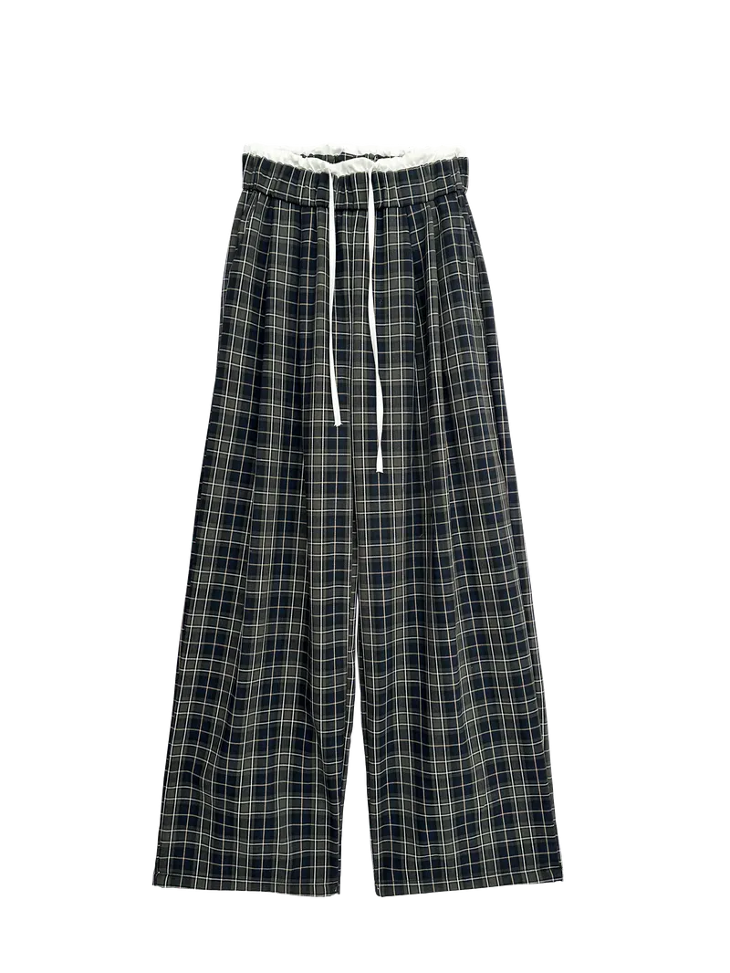 Retro Style Women's Straight-leg Pants with Relaxed Fit