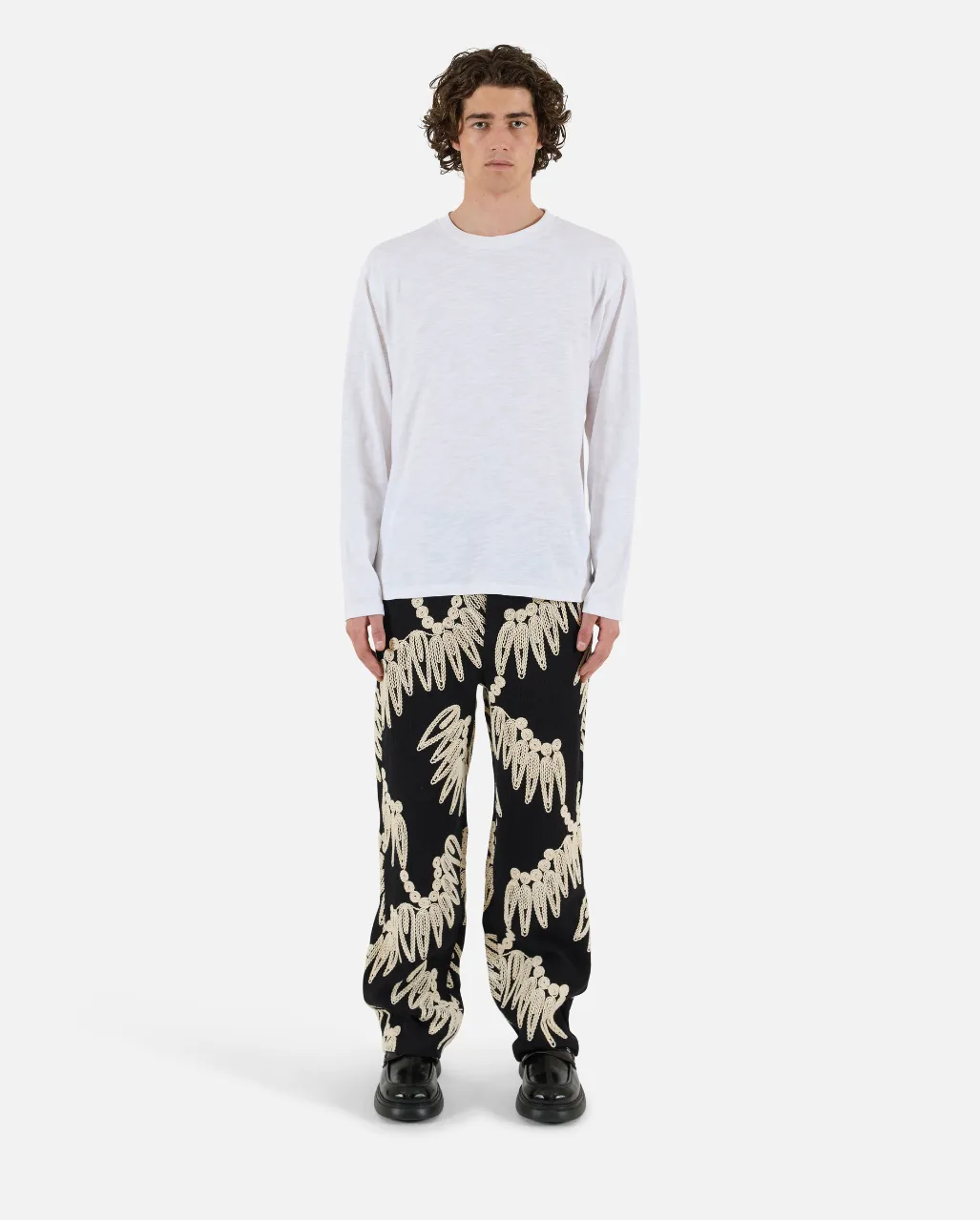 Reverse Seam Long Sleeve Tee - White