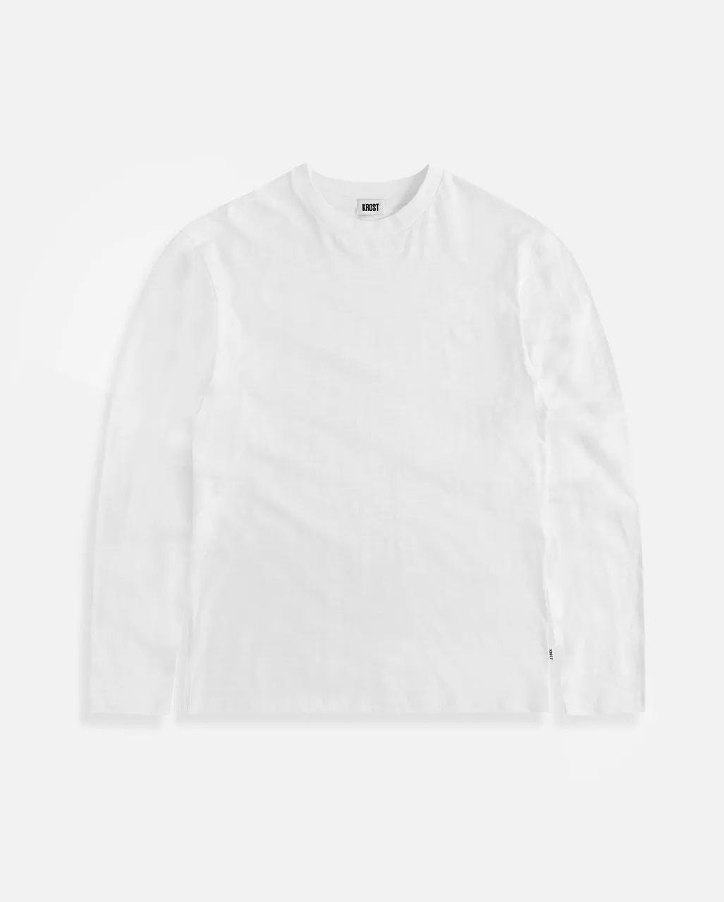 Reverse Seam Long Sleeve Tee - White