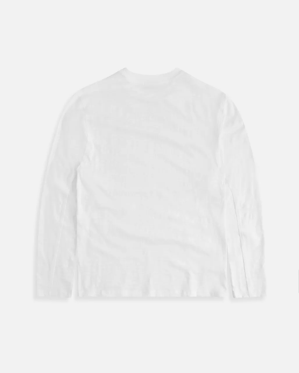 Reverse Seam Long Sleeve Tee - White
